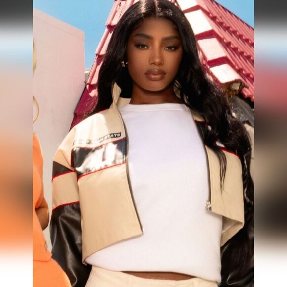 NWT PrettyLittleThing Auto Racing Bomber - Picture 5 of 15